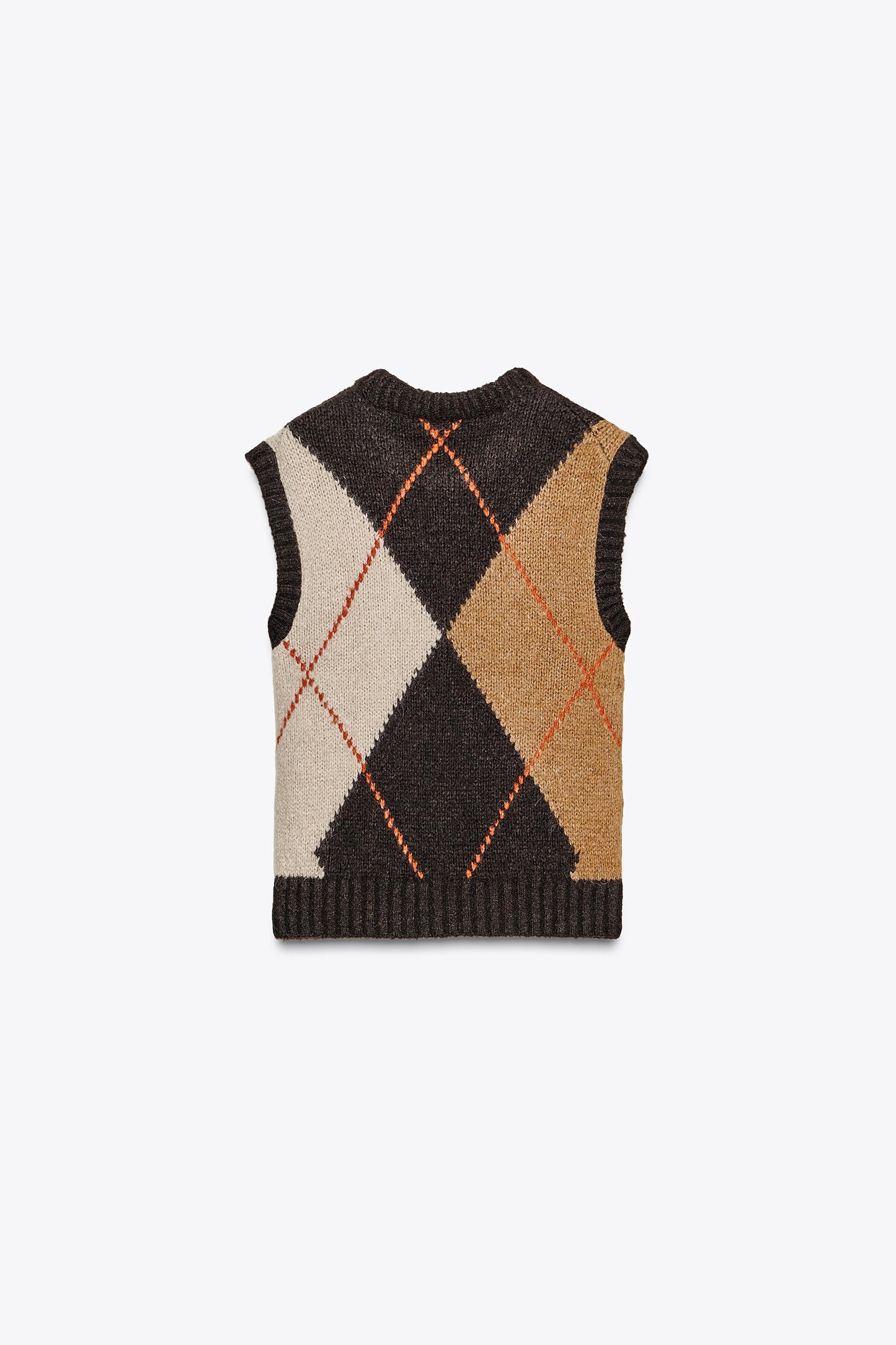 Argyle Knit Waistcoat Top