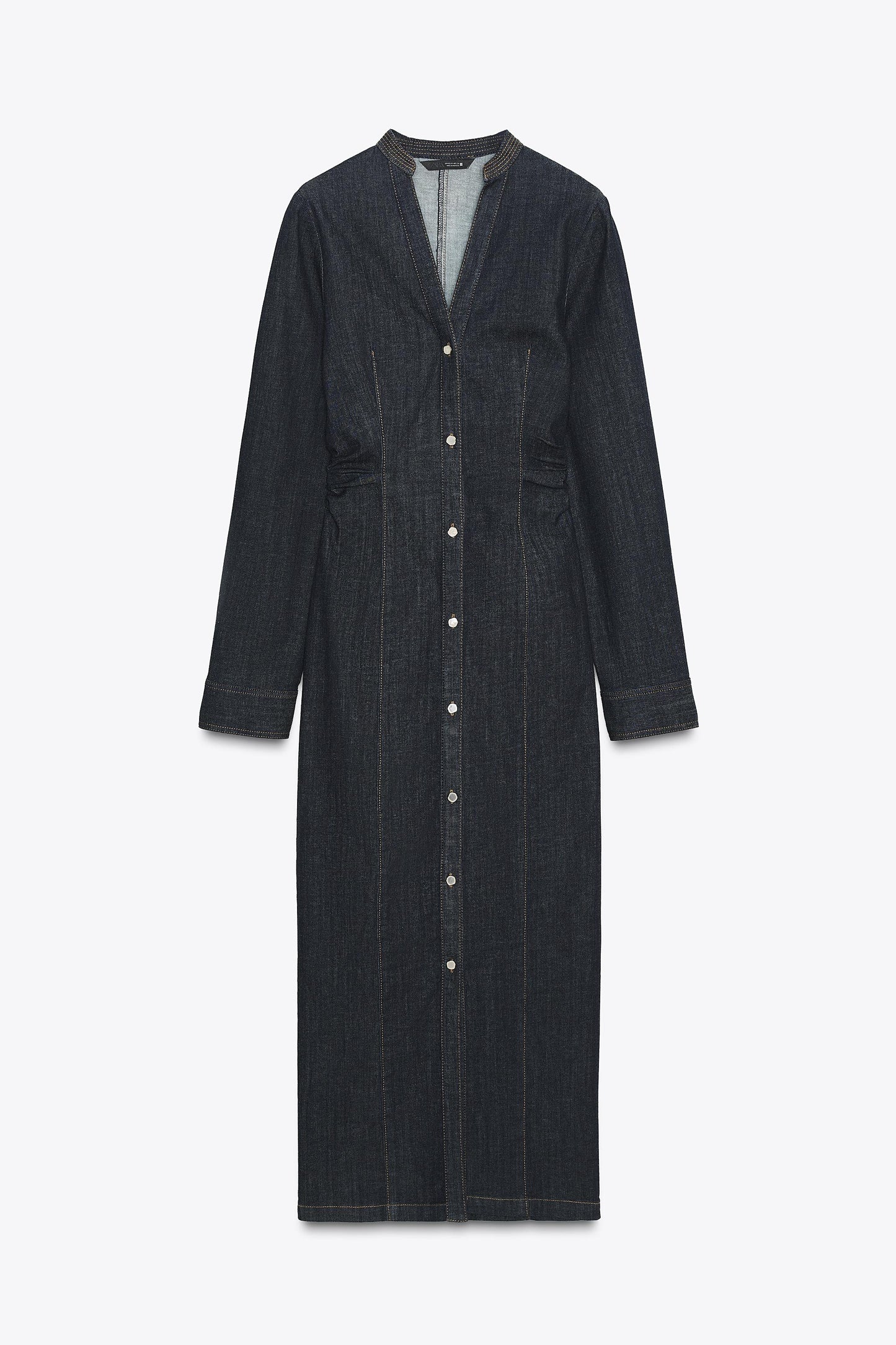 Fitted Denim Midi Dress